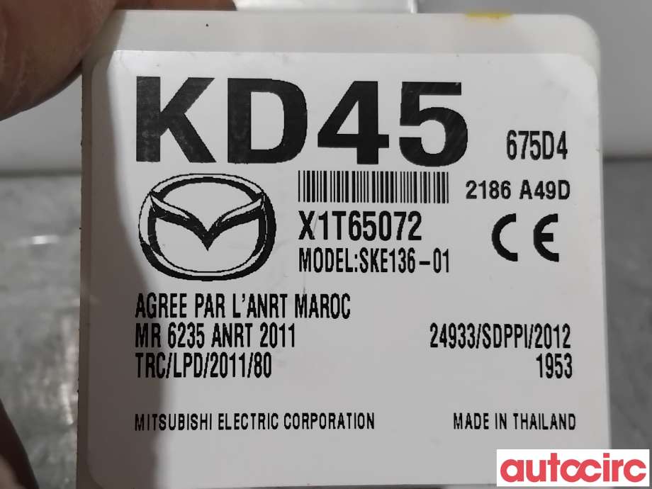 Styreenhet nøkkelfri/keyless til Mazda 2 2015-2019 (Type III, Fase 1)  (MAZDA|KD45-67-5D4A|SKE136-01|KD45675D4)