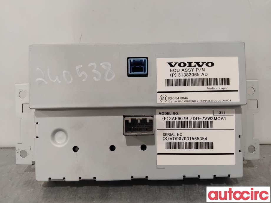 Instrument kjørecomputer til Volvo XC60 2014-2017 (Type I, Fase 2)  (VOLVO|36011463|DU-7VM3MCA1|31382065)