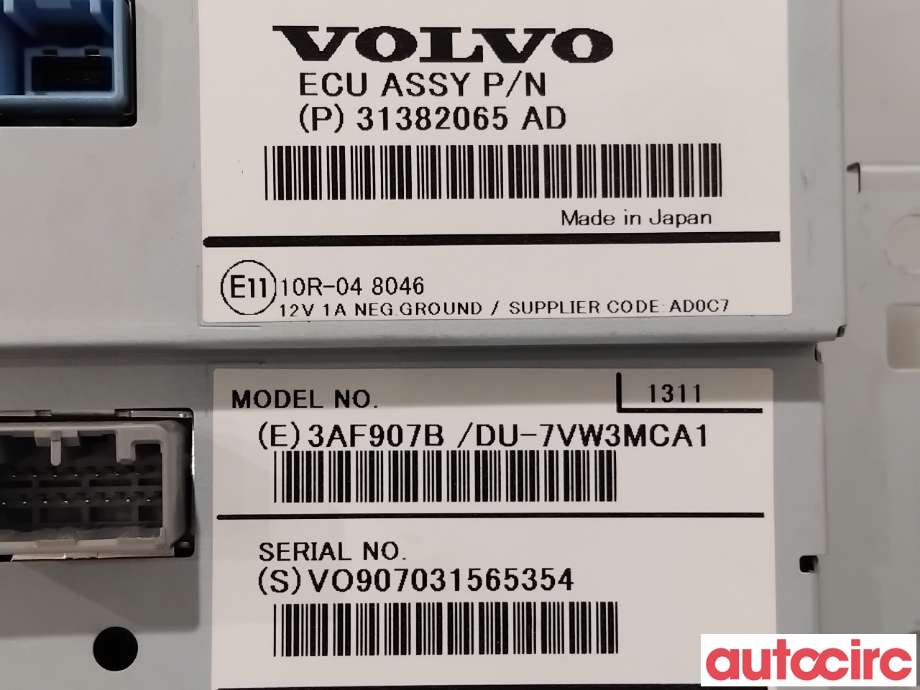 Instrument kjørecomputer til Volvo XC60 2014-2017 (Type I, Fase 2)  (VOLVO|36011463|DU-7VM3MCA1|31382065)