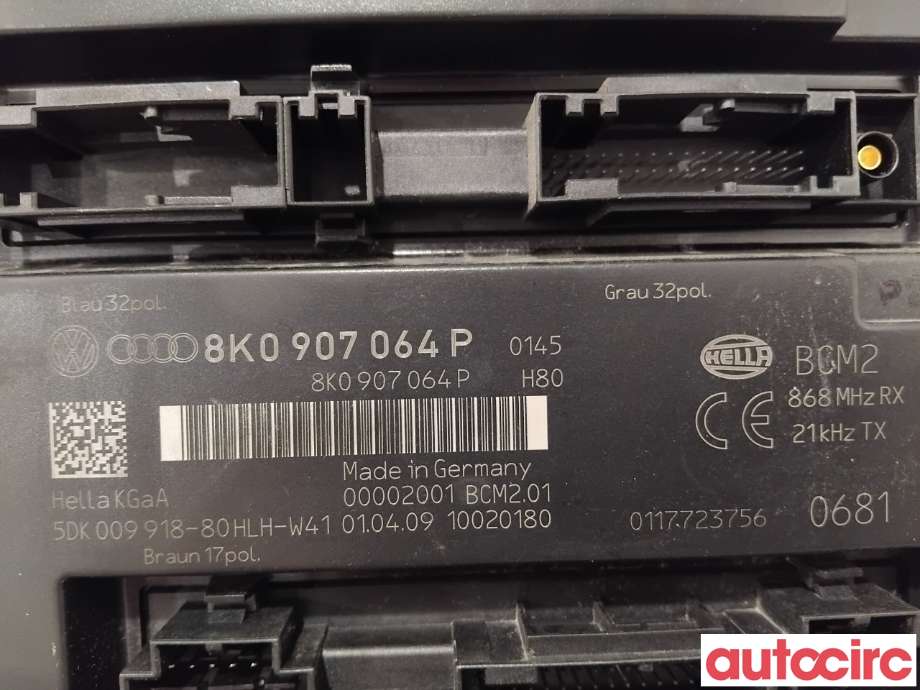 Styreenhet comfort (BCM) til Audi Q5 2008-2012 (Type I, Fase 1)  (AUDI|8K0907064CQ|5DK009918-80|5K0907064P)
