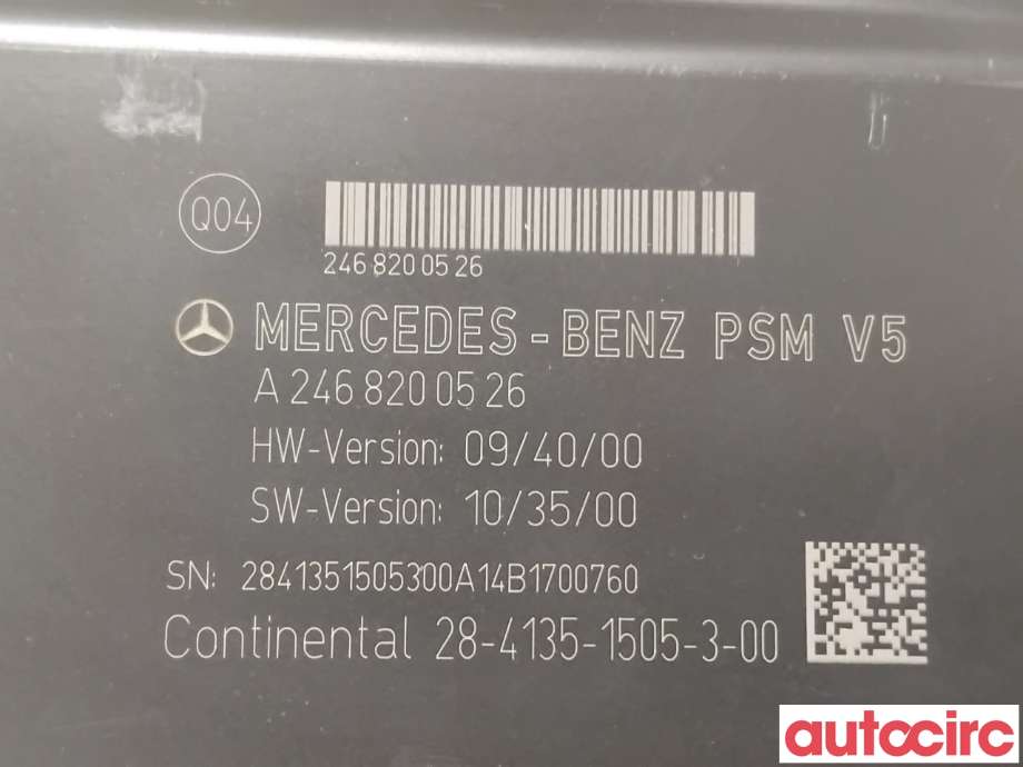 Styreenhet sete til Mercedes A-Klasse 2012-2018 (W176) (W176) (MERCEDES|A2468200526|28-4135-1505-3-00)