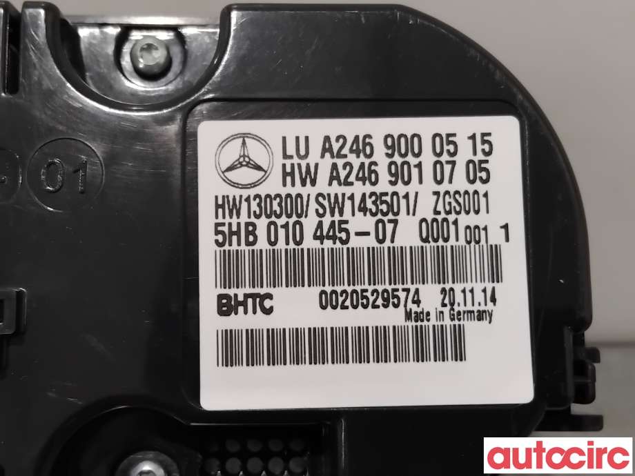 Varmeapparat betjening til Mercedes A-Klasse 2012-2018 (W176) (W176) (MERCEDES|A2469003616|5HB010445-07|A2469000515)