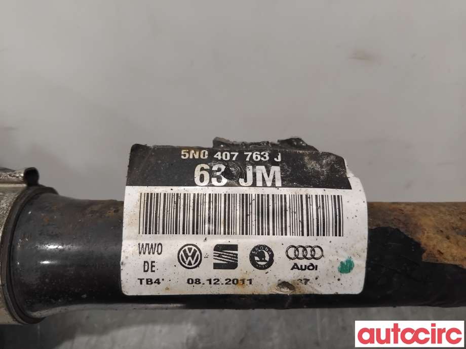 Drivaksel venstre foran til VW Tiguan 2011-2016 (Type I, Fase 2)  (VOLKSWAGEN|5N0407763FX|5N0407763J|3Q0407271CF)