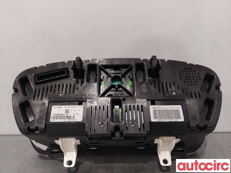 Instrumentpanel til Renault Laguna 2011-2014 Type III, Fase 2 (RENAULT|248106617R|A2C53400140|248109745R)
