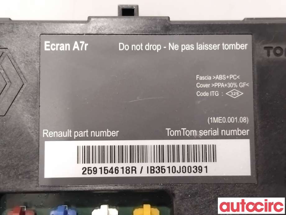 Instrument kjørecomputer til Renault Laguna 2011-2014 Type III, Fase 2  (RENAULT|259154618R|)