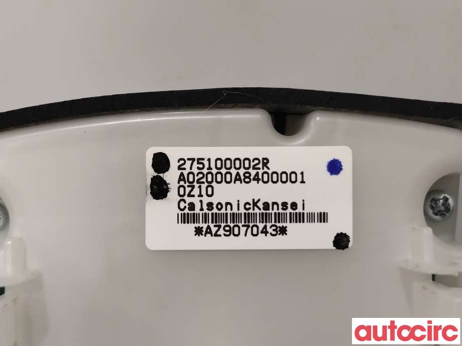 Varmeapparat betjening til Renault Laguna 2011-2014 Type III, Fase 2  (RENAULT|275100002R|)