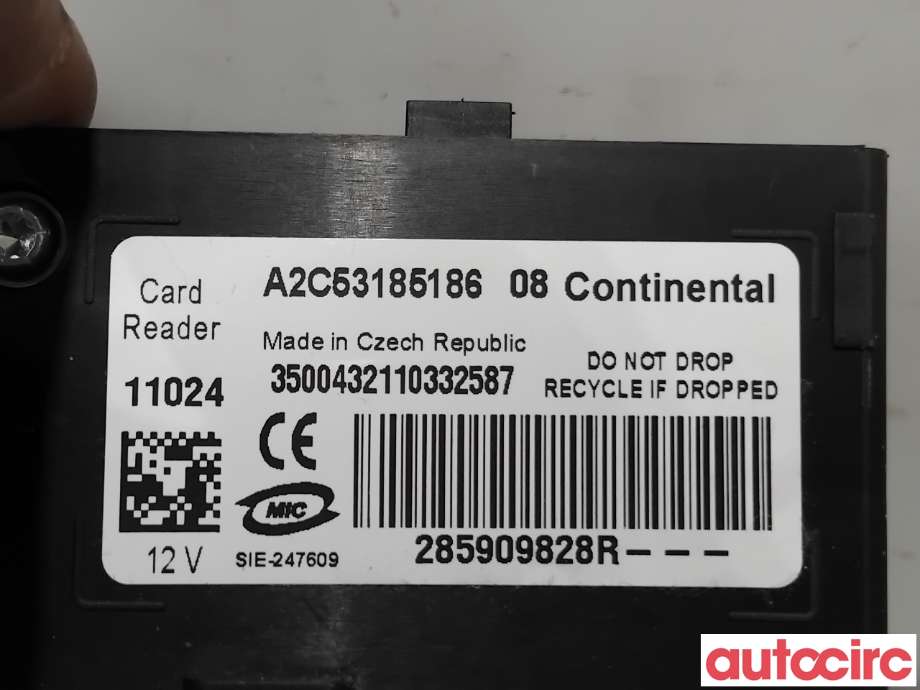 Tenningslås til Renault Laguna 2011-2014 Type III, Fase 2  (RENAULT|285909828R|A2C53185186)