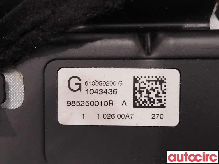 Airbag passasjer til Renault Laguna 2011-2014 Type III, Fase 2  (RENAULT|985250904R|985250010R|985159816R)