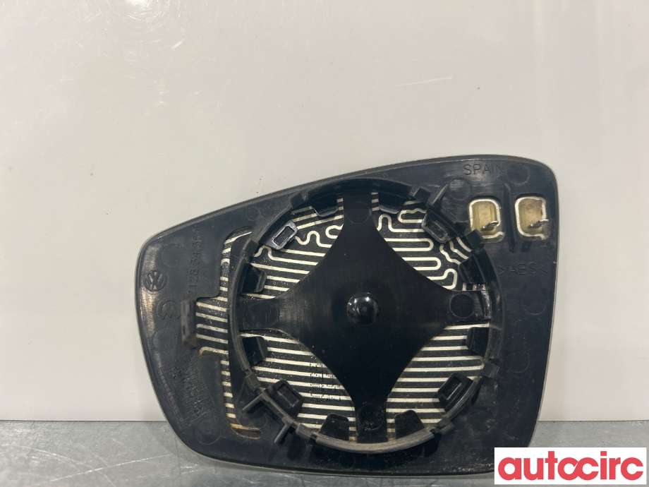 Speilglass høyre til VW Polo 2009-2014 (Type V, Fase 1)  (VOLKSWAGEN|6R0857522F)