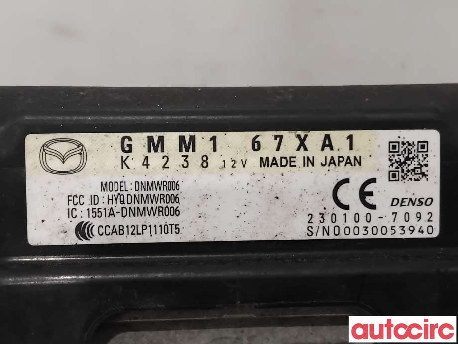 Sensor radar til Mazda CX-5 2012-2017 (Type I)  (MAZDA|GMM1-67-XA1E|230100-7092|GMM167XA1)