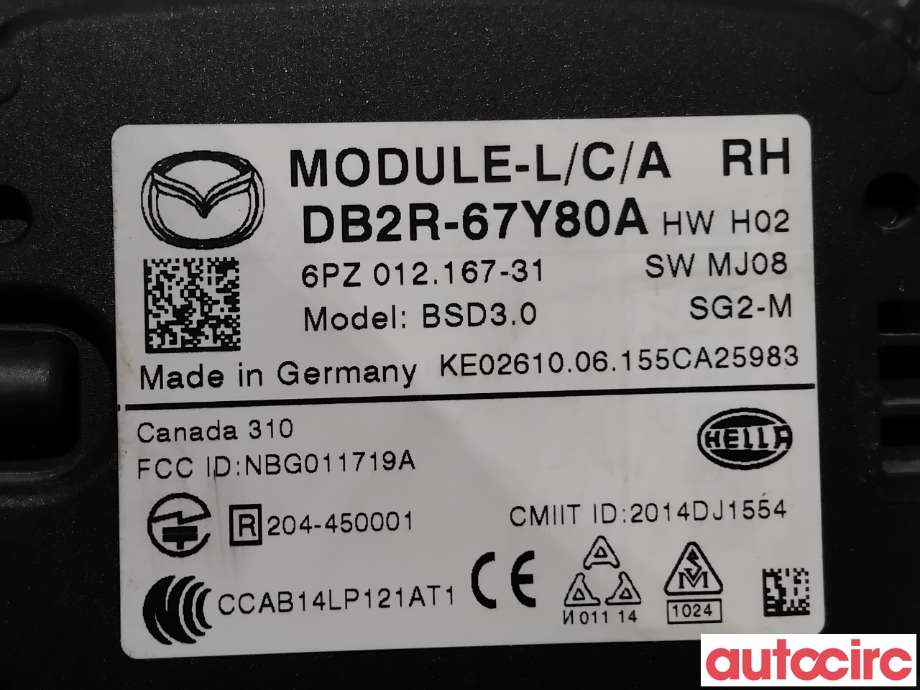 Sensor radar til Mazda CX-3 2015-2022  (MAZDA|DB2R-67-Y80C|6PZ012167-31|DB2R-67Y80A)