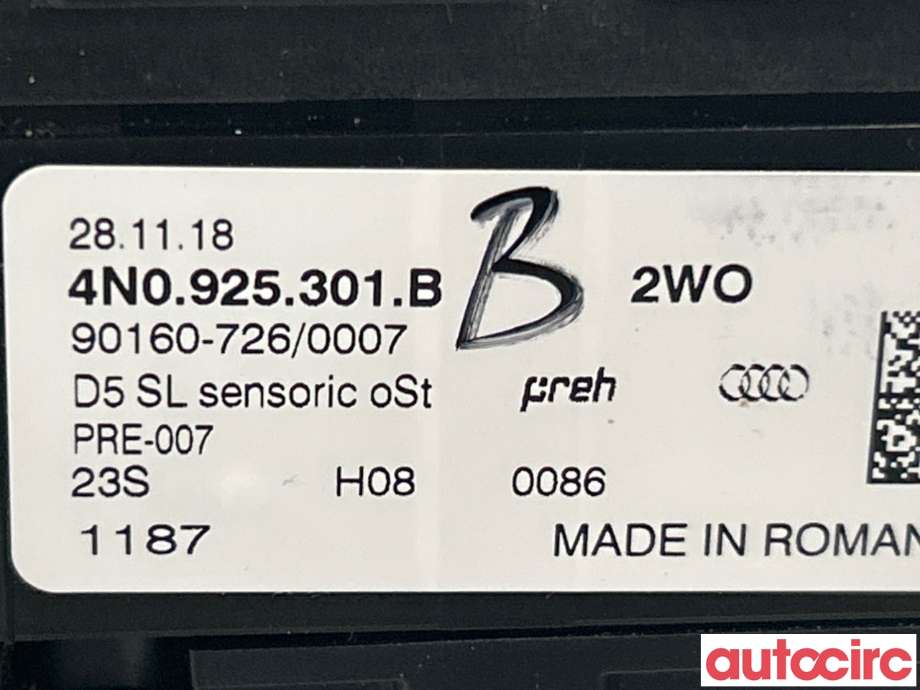 Bryter nødblink til Audi e-tron 2018-->>  (AUDI|4N0925301B)