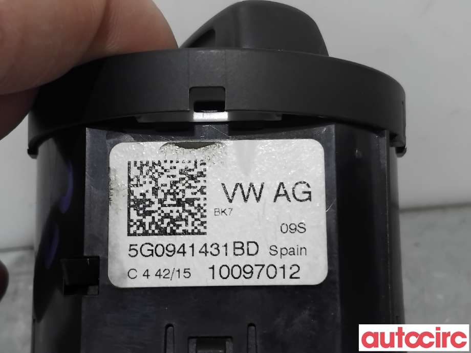 Bryter lys til VW Golf VII 2012-2017 (Fase 1)  (VOLKSWAGEN|5G0941431BD|)