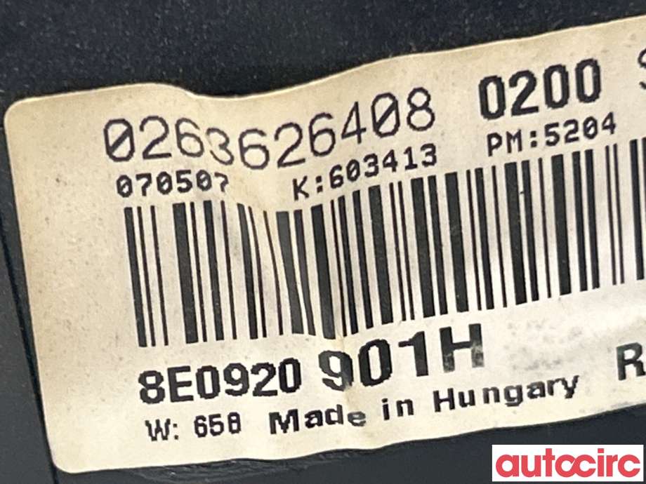 Instrumentpanel til Audi A4 2004-2008 (Type III) (B7) (B7) (AUDI|8E0920901HX)