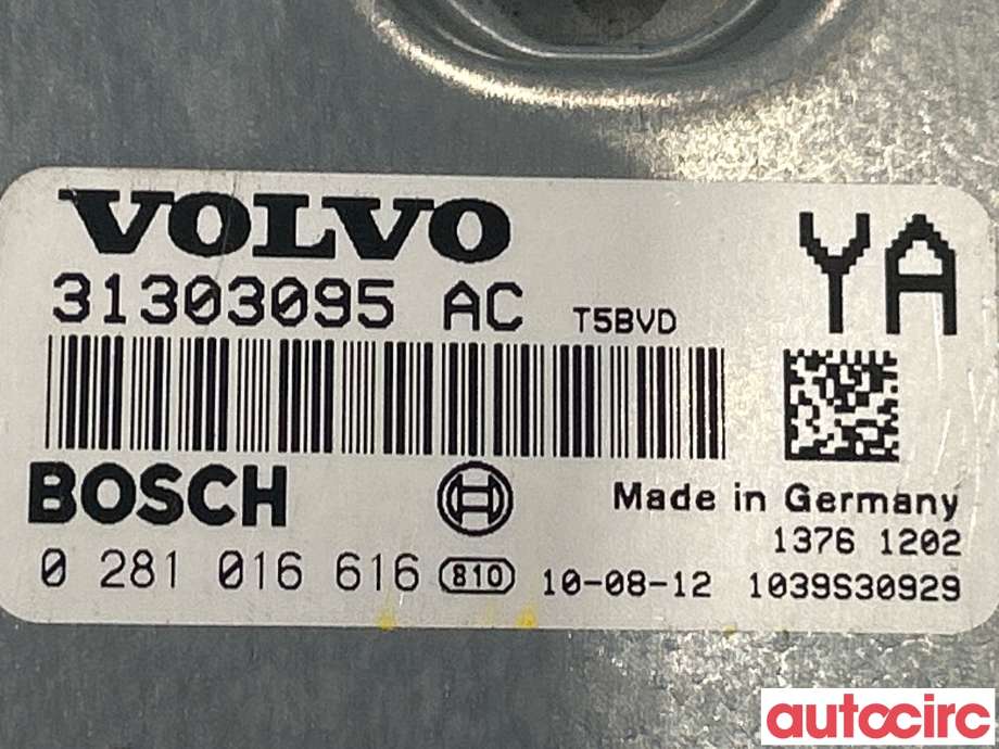 Styreenhet motor til Volvo V70 2007-2013 (Type III, Fase 1)  (VOLVO|36001014|0281016616|31303095)