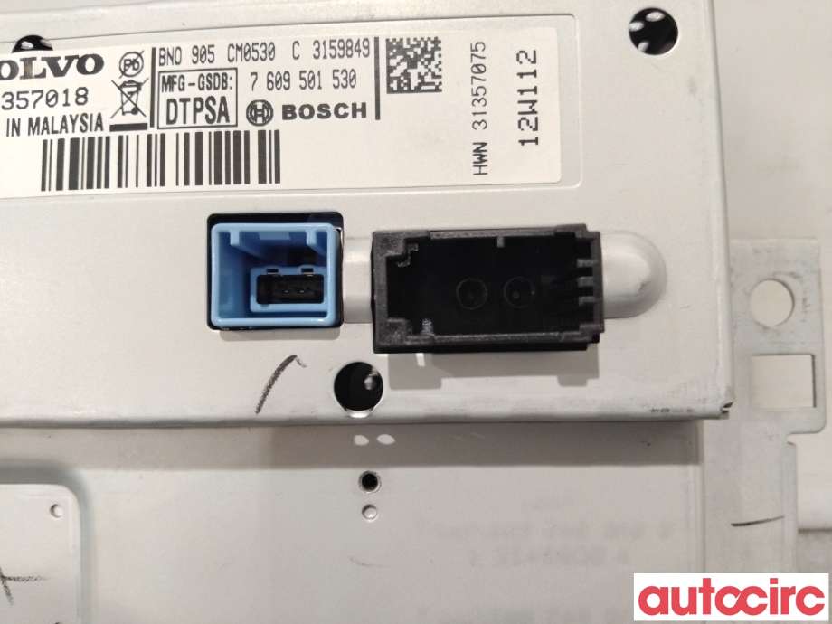 Instrument kjørecomputer til Volvo XC60 2008-2013 (Type I, Fase 1)  (VOLVO|36050609|7609501530|31357075)