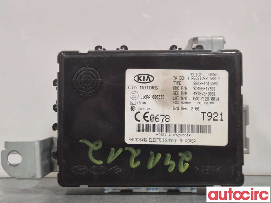 Styreenhet diverse til Kia Picanto 2011-2017 (Type II) (KIA|954001Y921|)