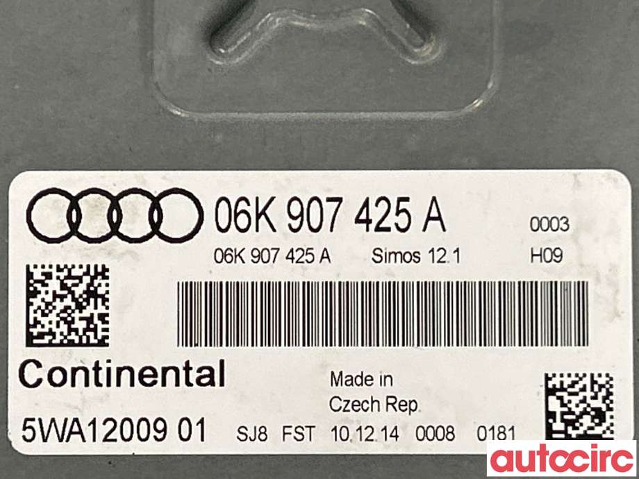 Styreenhet motor til Škoda Octavia 2013-2016 (Type III, Fase 1) (SKODA|8V0906264E|5WA12009|06K907425A)