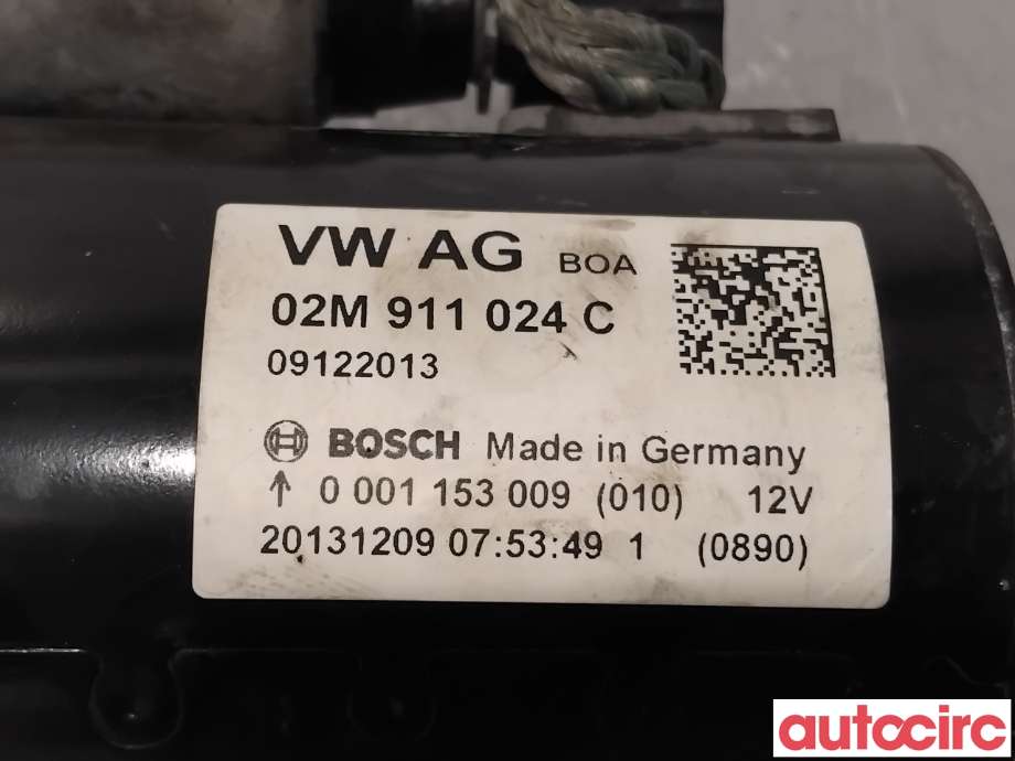 Starter diesel til Škoda Superb 2008-2015 (Type II)  (SKODA|02M911024CX|0001153009|02M911024C)