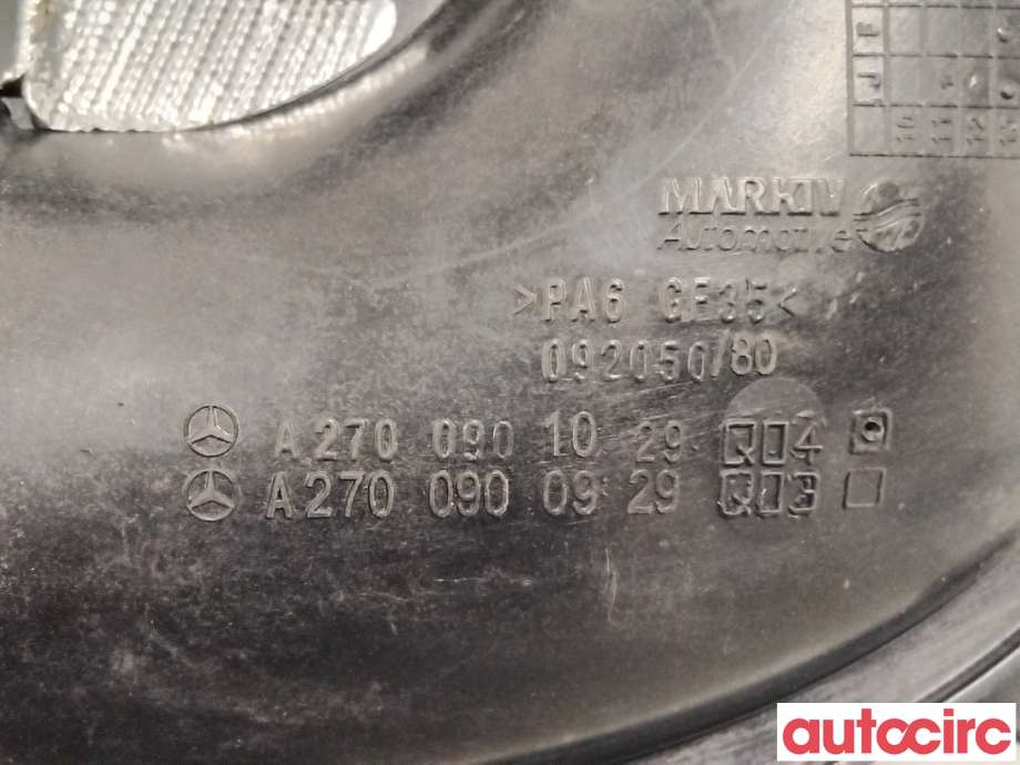 Luftslange innsug til Mercedes CLA 2013-2019 (C117) (C117) (MERCEDES|A2700901029|)