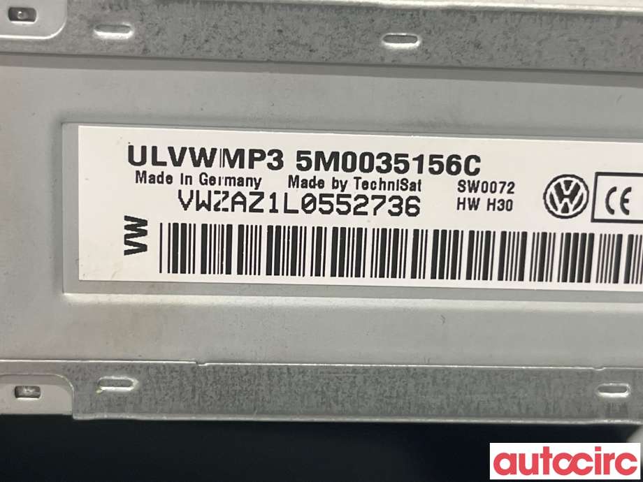 Bilstereo til VW Polo 2009-2014 (Type V, Fase 1) (VOLKSWAGEN|5M0057156D)