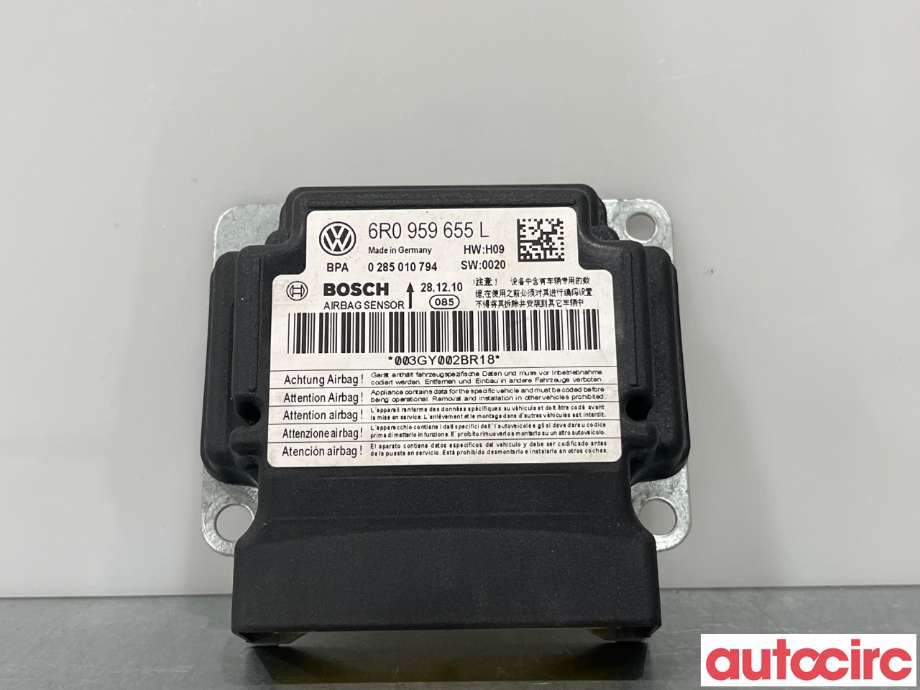 Airbag elektronikk til VW Polo, 2009-2014 (Type V, Fase 1)  (VOLKSWAGEN|6R0959655L)