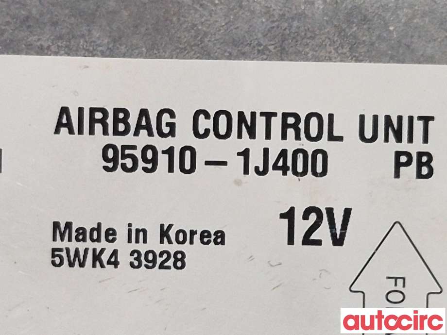 Airbag elektronikk til Hyundai i20 2009-2014 (Type I)  (HYUNDAI|959101J400|5WK43928|95910-1J400)