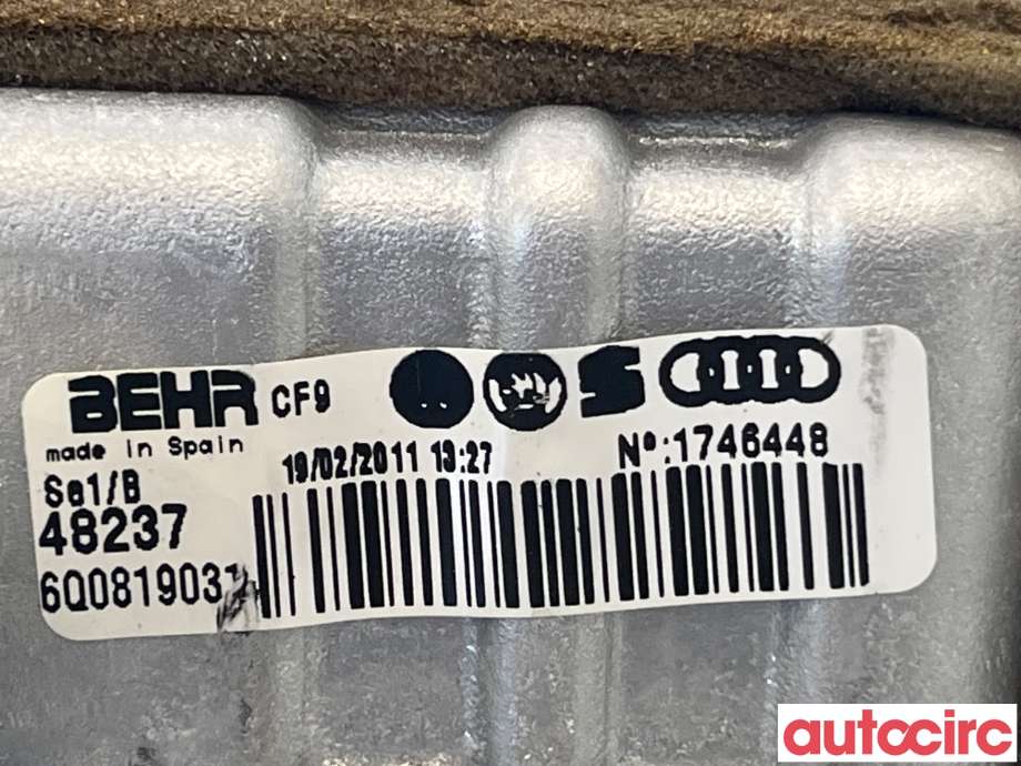 Varmeapparat register til VW Polo 2009-2014 (Type V, Fase 1)  (VOLKSWAGEN|6Q0819031)