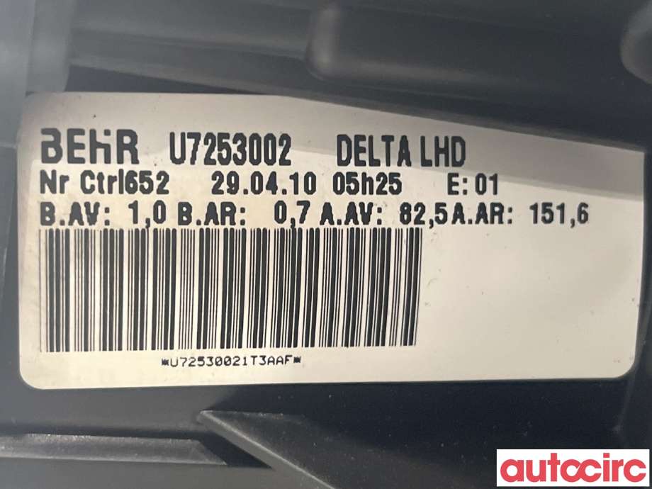Varmeapparat motor til Opel Astra J 2010-2015  (OPEL|13276230|U7253002)