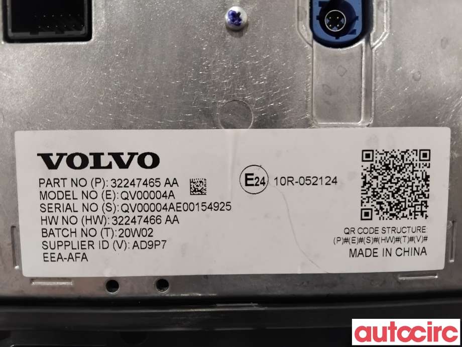 Instrument kjørecomputer til Volvo XC60 2017-->> (Type II)  (VOLVO|36010560|QV00004A|32247465)