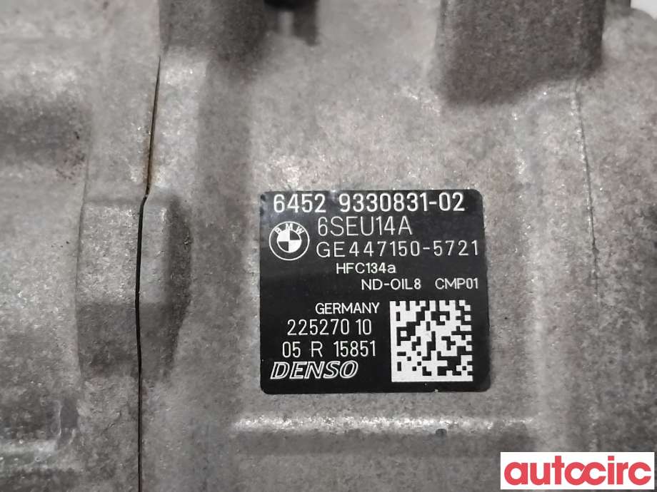 Aircondition kompressor til BMW 3-Serie 2012-2018 (F30/F31/F34) (F30/F31/F34) (BMW|64529223695|447150-5721|64529330831)