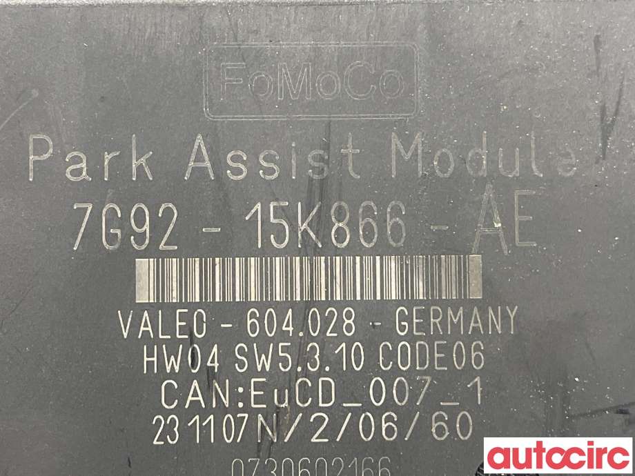 Styreenhet parkering til Ford Mondeo 2007-2010 (Type IV, Fase 1) (FORD|1679545|604028|7G92-15K866-AG)