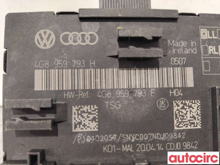 Styreenhet dør venstre foran til Audi A6, Allroad 2012-2014 (Type III, Fase 1) (C7) (C7) (AUDI|4G8959793H|)