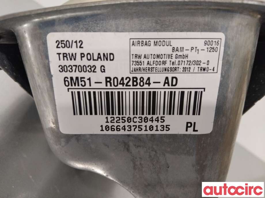 Airbag passasjer til Ford Kuga 2008-2012 (Type I)  (FORD|1595017|)