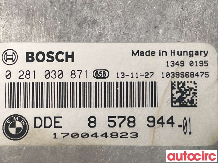 Styreenhet motor til BMW 3-Serie 2012-2018 (F30/F31/F34) (F30/F31/F34) (BMW|13618518976|0281030871|8578944)