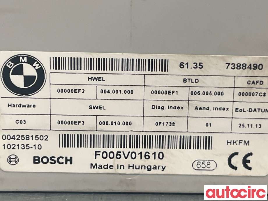 Styreenhet elektrisk bakluke til BMW 3-Serie 2012-2018 (F30/F31/F34) (F30/F31/F34) (BMW|61357412610)