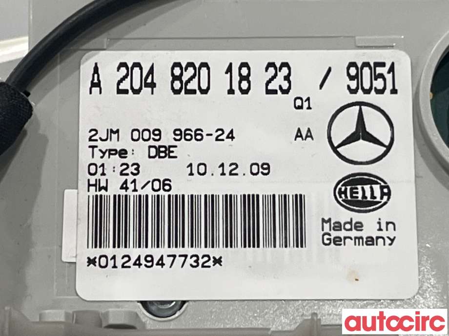 Taklyspanel til Mercedes C-Klasse 2007-2011 (Fase 1) (W204) (W204) (MERCEDES|A20482018239051)