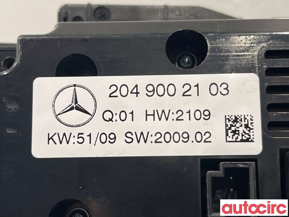 Varmeapparat betjening til Mercedes C-Klasse 2007-2011 (Fase 1) (W204) (W204) (MERCEDES|A2048303690)