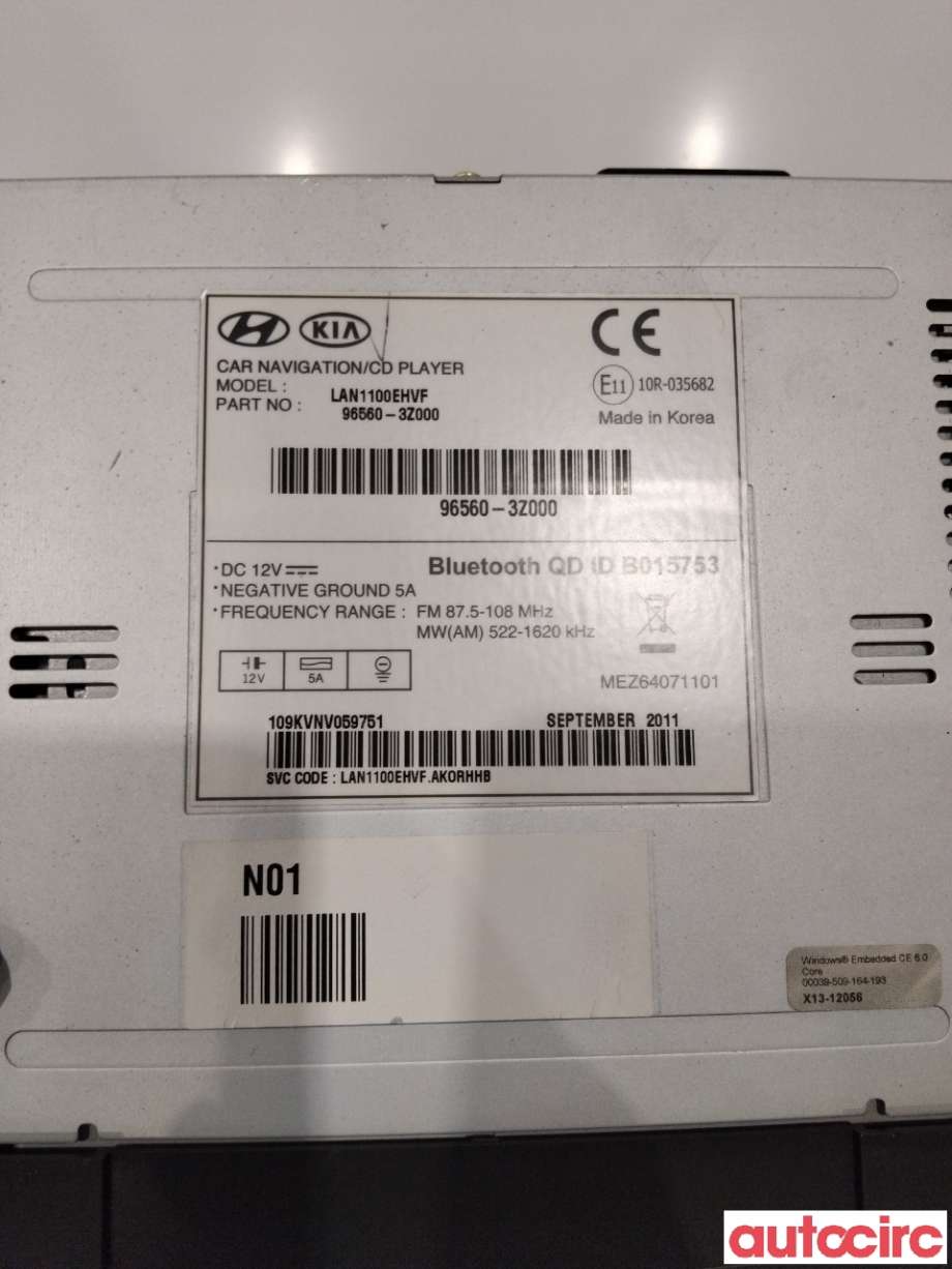 Bilstereo til Hyundai i40 2012-2017  (HYUNDAI|965603Z0004X)