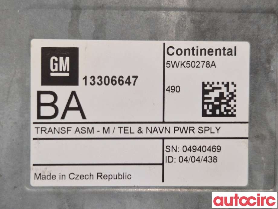 Styreenhet diverse til Opel Astra J 2010-2015  (OPEL|13384291|5WK50278A|13306647)
