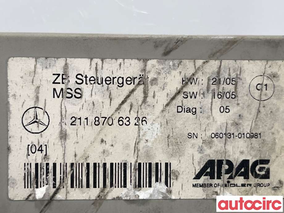 Styreenhet diverse til Mercedes E-Klasse 2006-2009 (Fase 2) (W211) (W211) (MERCEDES|A2118706326)