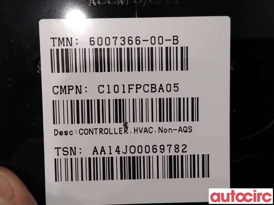 Styreenhet klima/aircondition til Tesla Model S 2013-2016 (Fase 1)  (TESLA|6007366-00-B|C101FPCBA05)