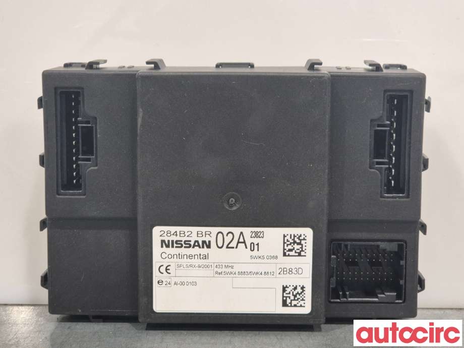 Styreenhet comfort (BCM) til Nissan Qashqai, 2010-2014 (Type I, Fase 2)  (NISSAN|284B2BR02A)