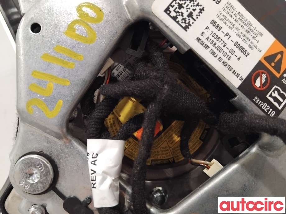 Airbag rattpute til Tesla Model S 2013-2016 (Fase 1)  (TESLA|1036779-00-A|)