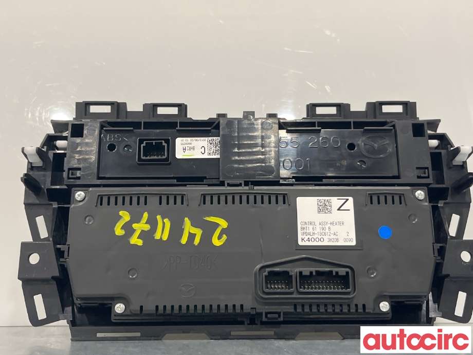 Varmeapparat betjening til Mazda 3 2013-2016 (Type III, Fase 1)  (MAZDA|BHT1-61-190F)