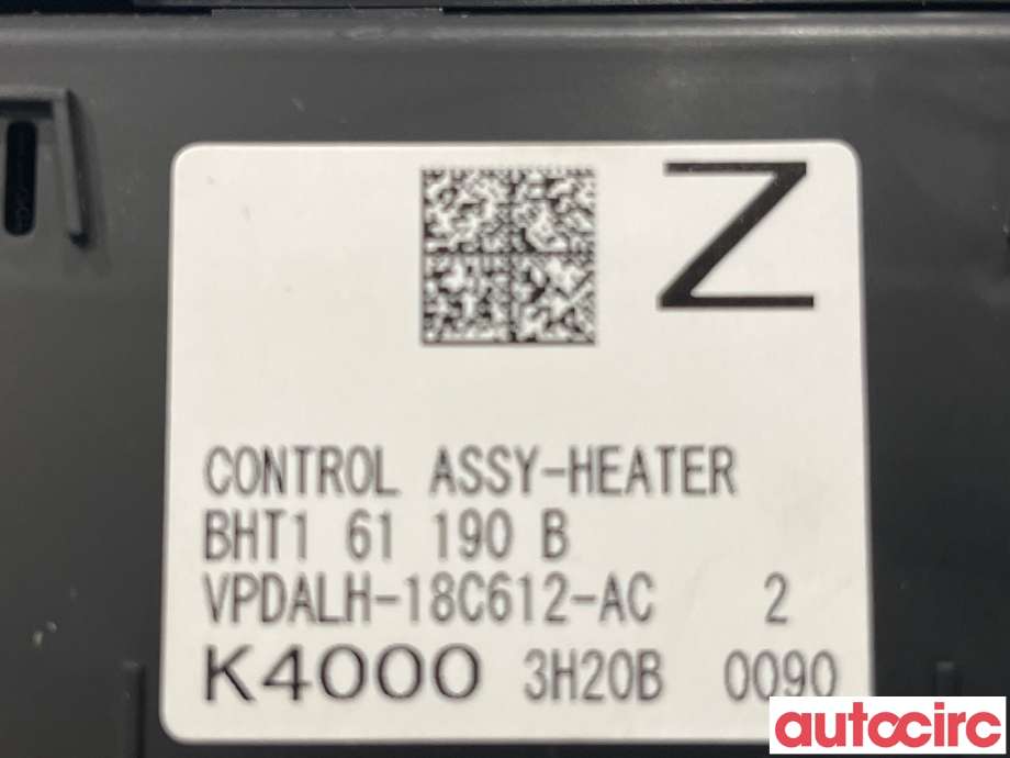 Varmeapparat betjening til Mazda 3 2013-2016 (Type III, Fase 1)  (MAZDA|BHT1-61-190F)