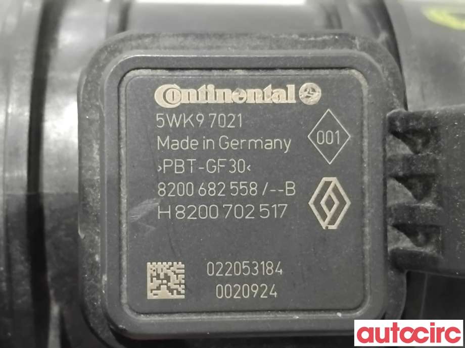 Luftmengde/luftmassemåler til Nissan Qashqai 2010-2014 (Type I, Fase 2)  (NISSAN|22680BB50A|5WK97021|8200682558)