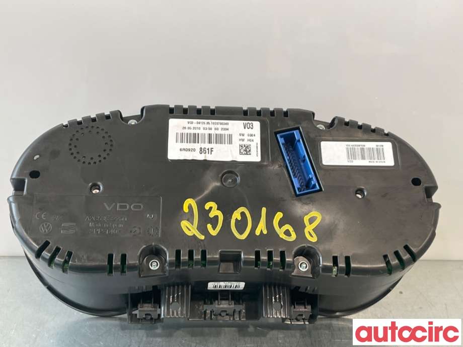 Instrumentpanel til VW Polo 2009-2014 (Type V, Fase 1)  (VOLKSWAGEN|6R0920861FX|A2C53387636|6R0920861F)