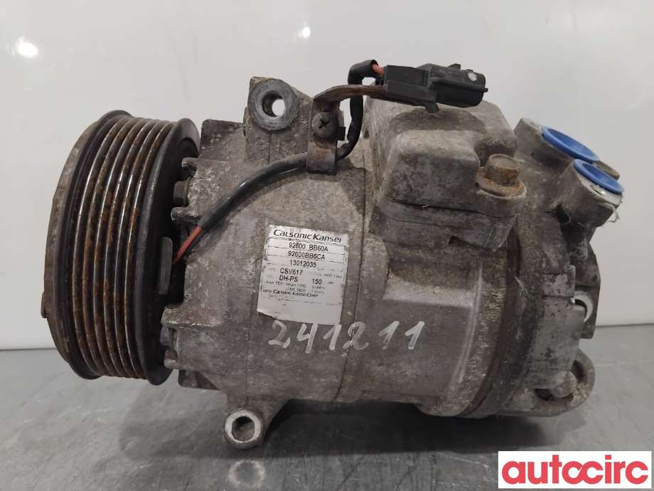 Aircondition kompressor til Nissan Qashqai 2010-2014 (Type I, Fase 2)  (NISSAN|92600BB60A|CSV617|92600BB61B)
