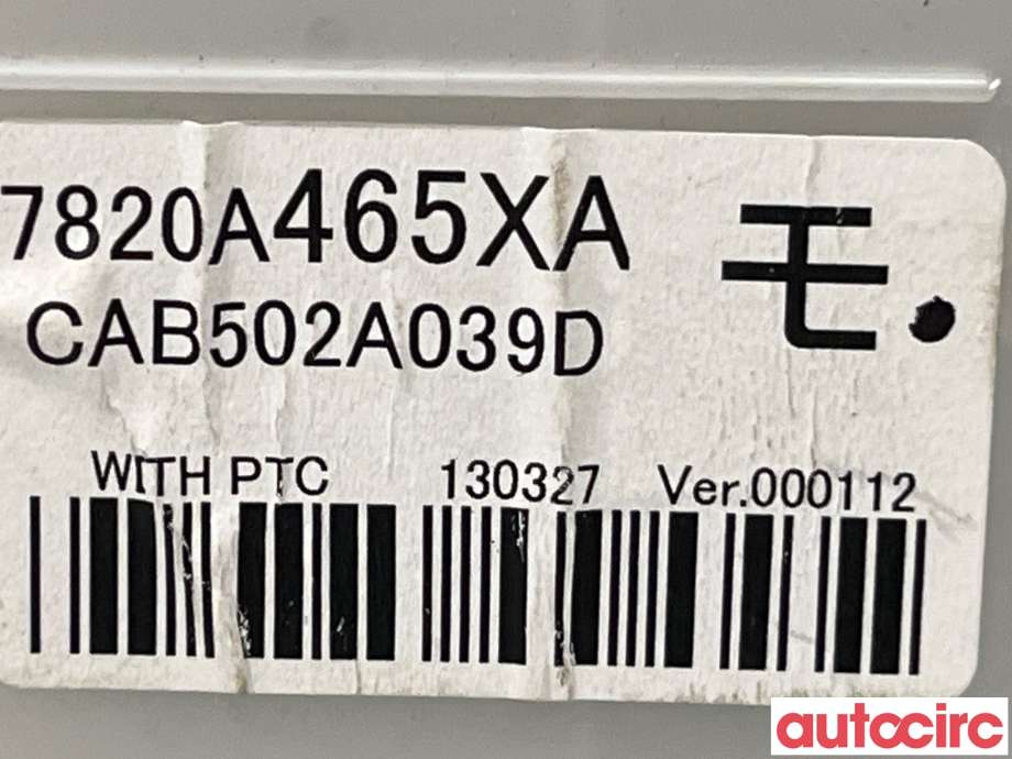 Varmeapparat betjening til Mitsubishi Outlander 2012-2015 (Type III, Fase 1)  (MITSUBISHI|7820A465XA|CAB502A039D)